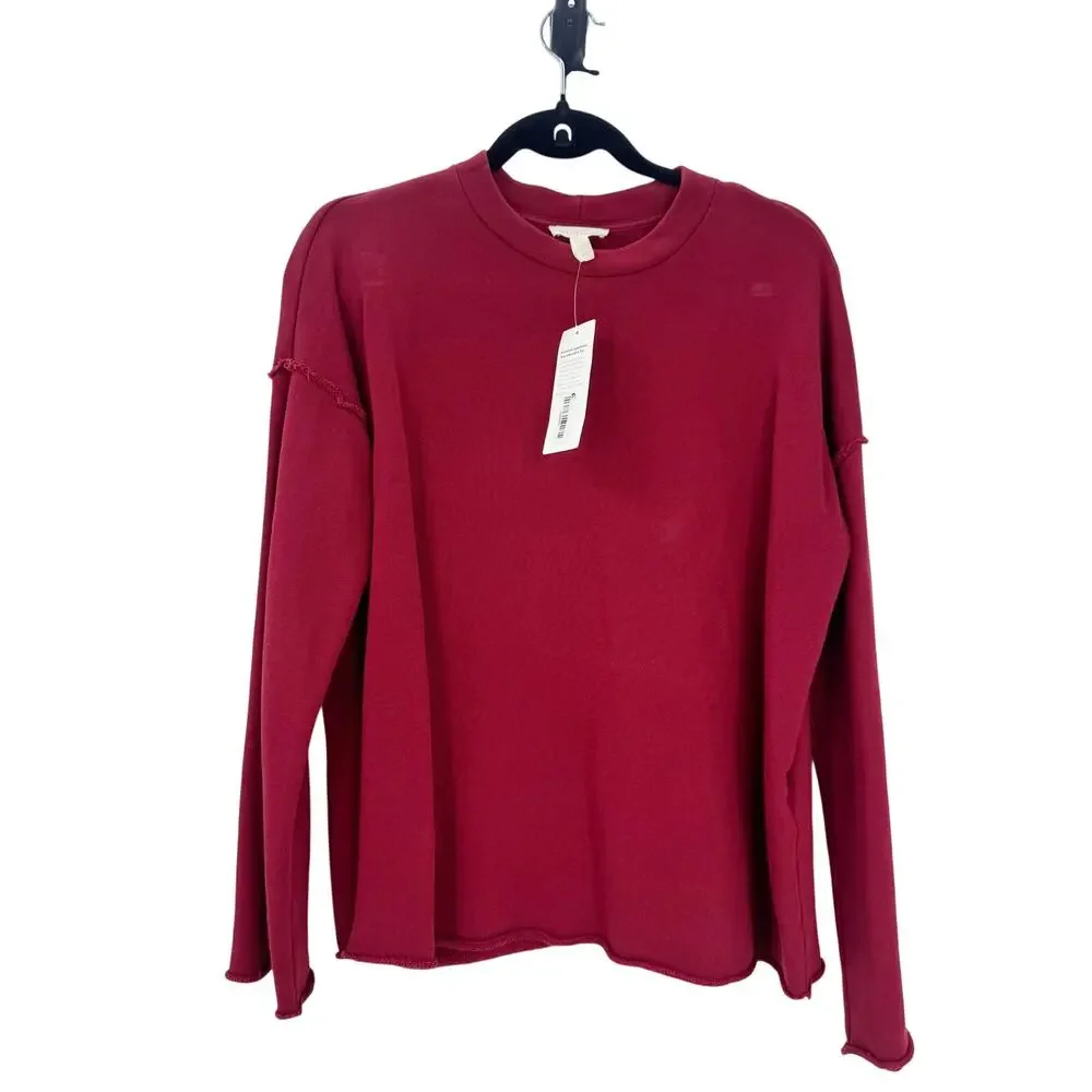 Eileen Fisher Women's Crewneck Cotton Pullover Sweater Pink Size XS/XXS NWT